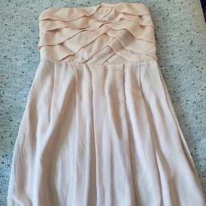 Blush strapless dress